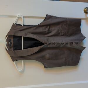 H&M brown/grey button vest size M